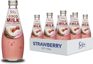 Savia Coco Milk 16.4oz x 1 – Coconut Milk Drink Strawberry 12/