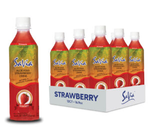 Savia ALOE 16.9oz x 1 – Aloe Vera Drink Strawberry 12/
